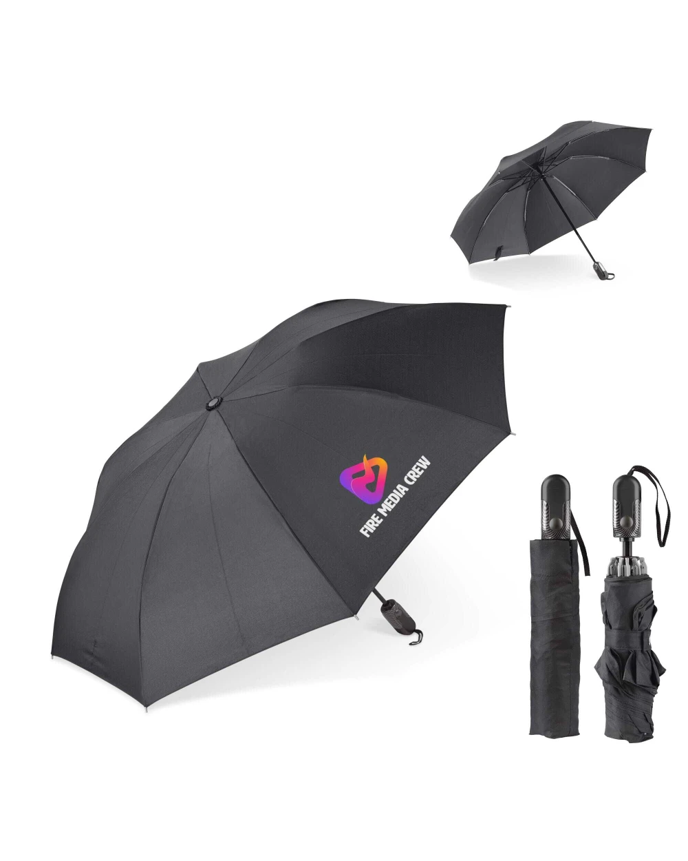 4DO Luxuriöser 23” Wende-Regenschirm mit automatischer Öffnung und Schließung Regenschirme personalisierbar