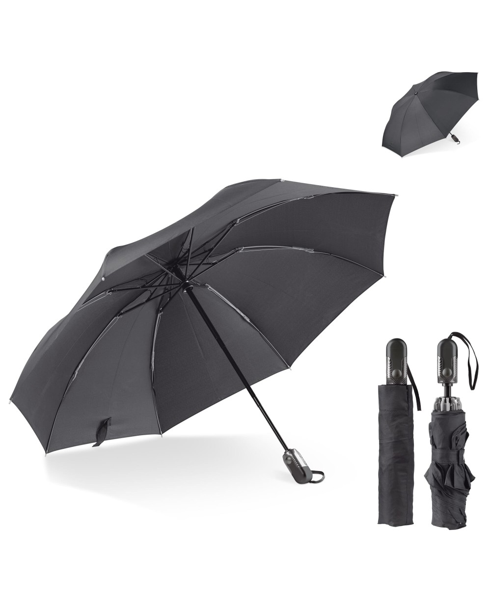 4DO Luxuriöser 23” Wende-Regenschirm mit automatischer Öffnung und Schließung Regenschirme personalisierbar