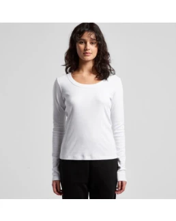 Wo's Organic Baby Rib L/S Tee