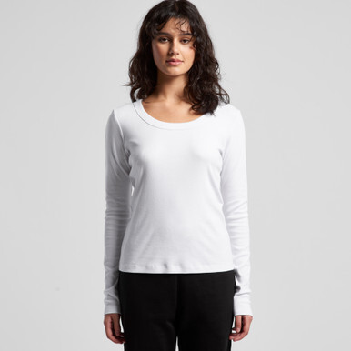 Wo's Organic Baby Rib L/S Tee