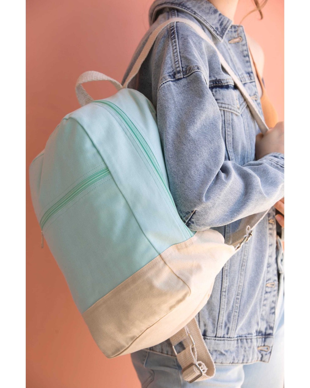 KIMOOD Recycelter Baumwoll-Rucksack Taschen personalisierbar