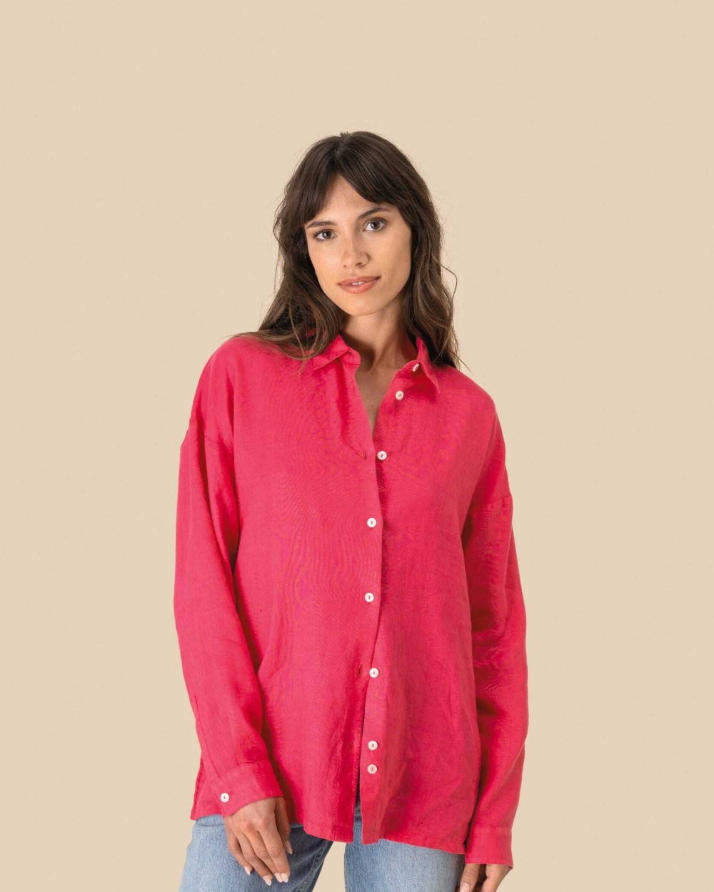 SPASSO Oversize-Leinenhemd für Damen Hemden personalisierbar