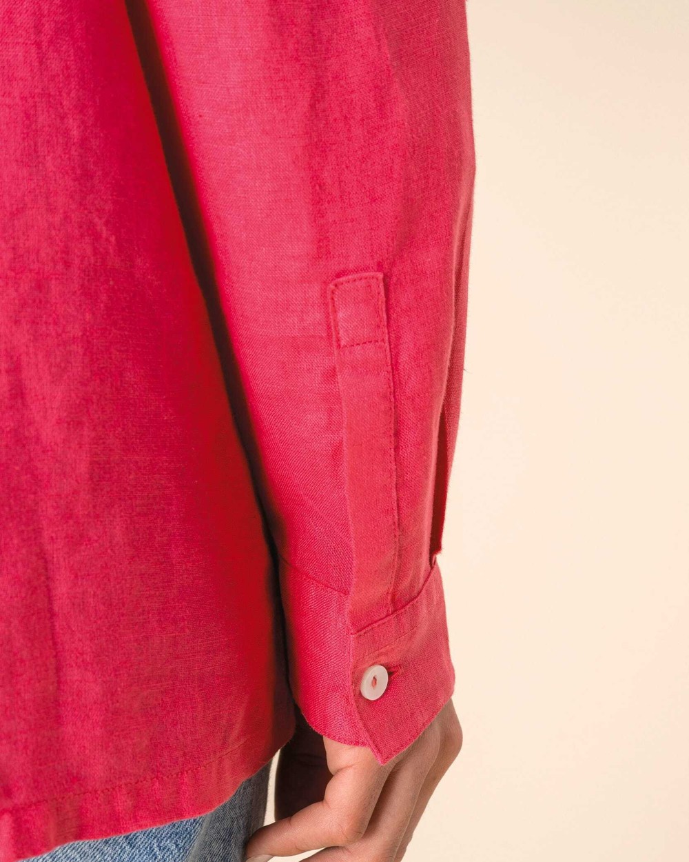 Hemden SPASSO Oversized linnen damesoverhemd voor bedrukking &amp; borduring