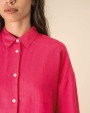 Hemden SPASSO Oversized linnen damesoverhemd voor bedrukking &amp; borduring