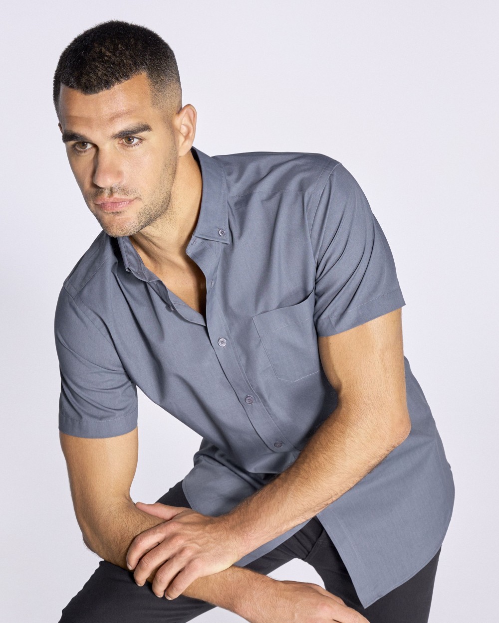 Hemden JHK POPLIN SHORT SLEEVE SHIRT voor bedrukking &amp; borduring