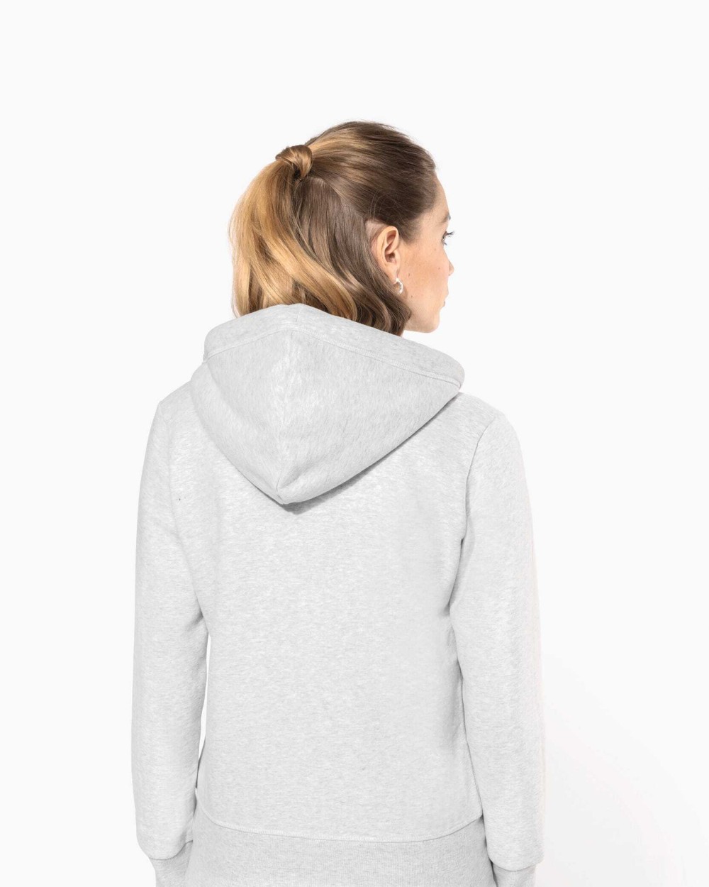 Sweaters & hoodies KARIBAN Vintage damessweater met rits en capuchon voor bedrukking &amp; borduring