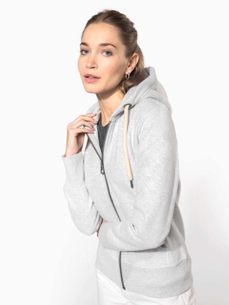 Sweat-shirts à personnaliser KARIBAN Sweat-shirt vintage zippé à capuche femme 