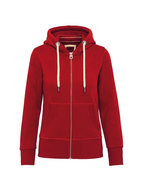 KARIBAN Sweat-shirt vintage zippé à capuche femme /api/colors/e3deaad1-5c22-4b84-809b-b32e391a1a04 personnalisable