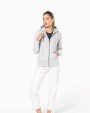 Sweaters & hoodies KARIBAN Vintage damessweater met rits en capuchon voor bedrukking &amp; borduring