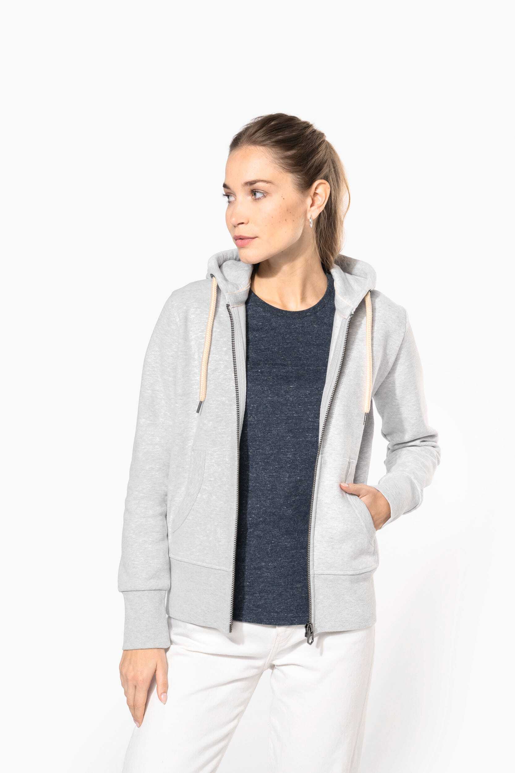 Sweat-shirts personnalisable KARIBAN Sweat-shirt vintage zippé à capuche femme