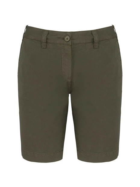 KARIBAN Bermuda aspect délavé femme  personnalisable