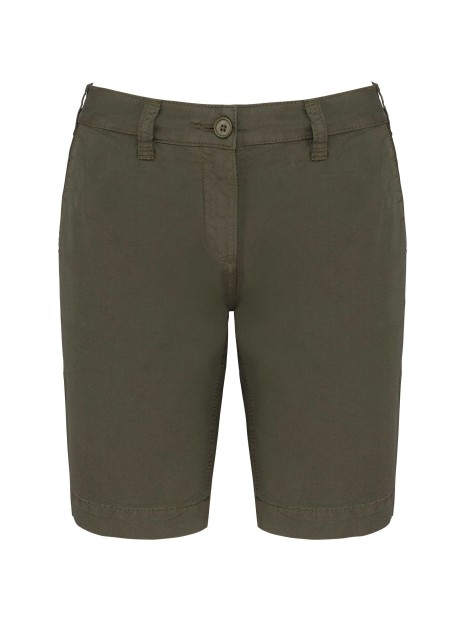 KARIBAN Bermuda aspect délavé femme  personnalisable