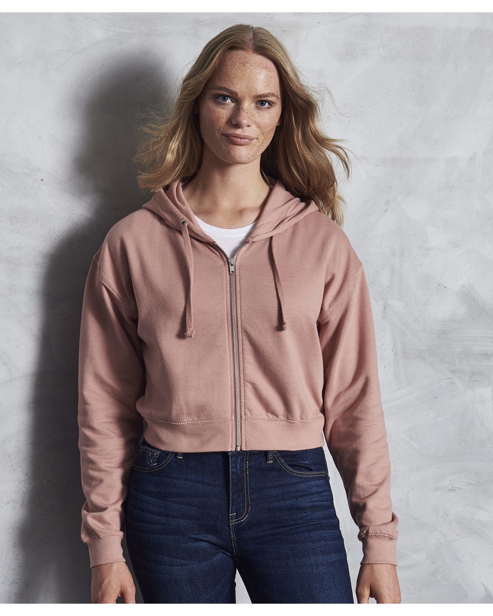 Sweaters & hoodies AWDIS WOMEN'S FASHION CROPPED ZOODIE voor bedrukking &amp; borduring