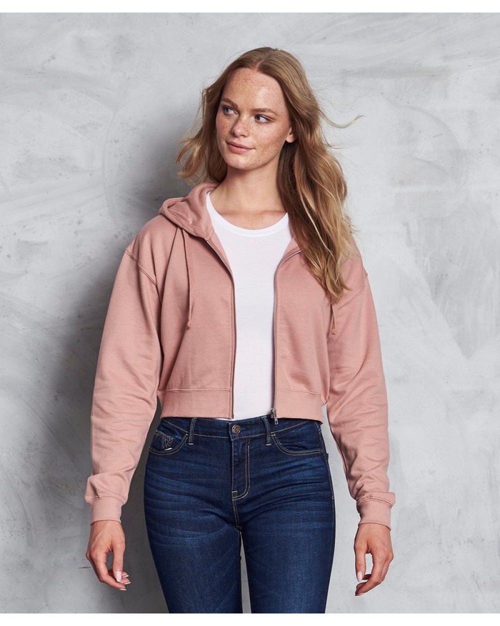 Sweaters & hoodies AWDIS WOMEN'S FASHION CROPPED ZOODIE voor bedrukking &amp; borduring