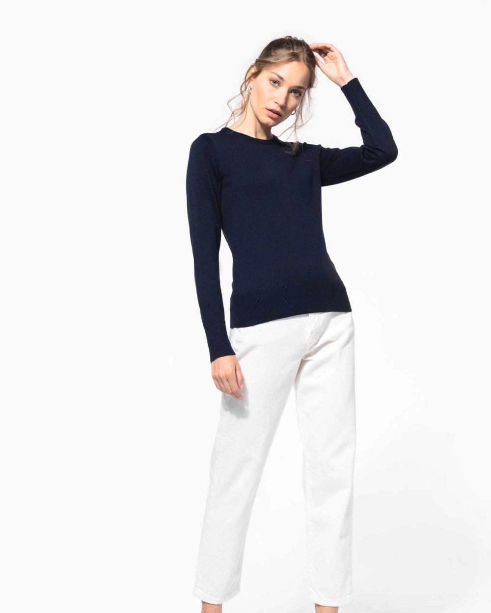 Pulls personnalisable KARIBAN Pull col rond femme