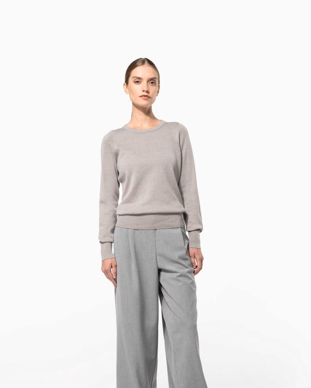 KARIBAN Damen Pullover Rundhals Pullovers personalisierbar