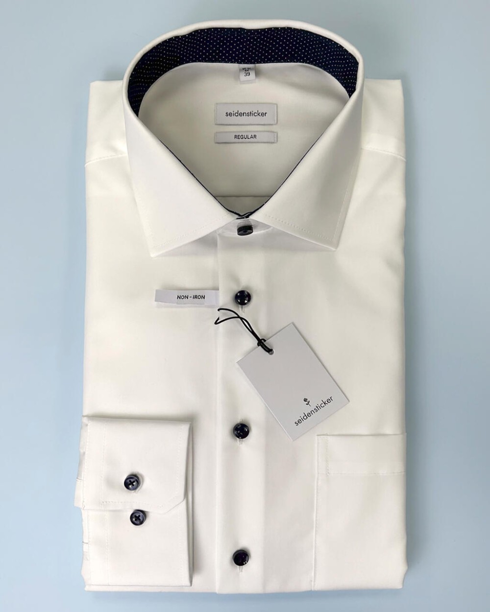 Hemden SEIDENSTICKER Contrast Patch Regular Fit 1/1 Business Kent voor bedrukking &amp; borduring