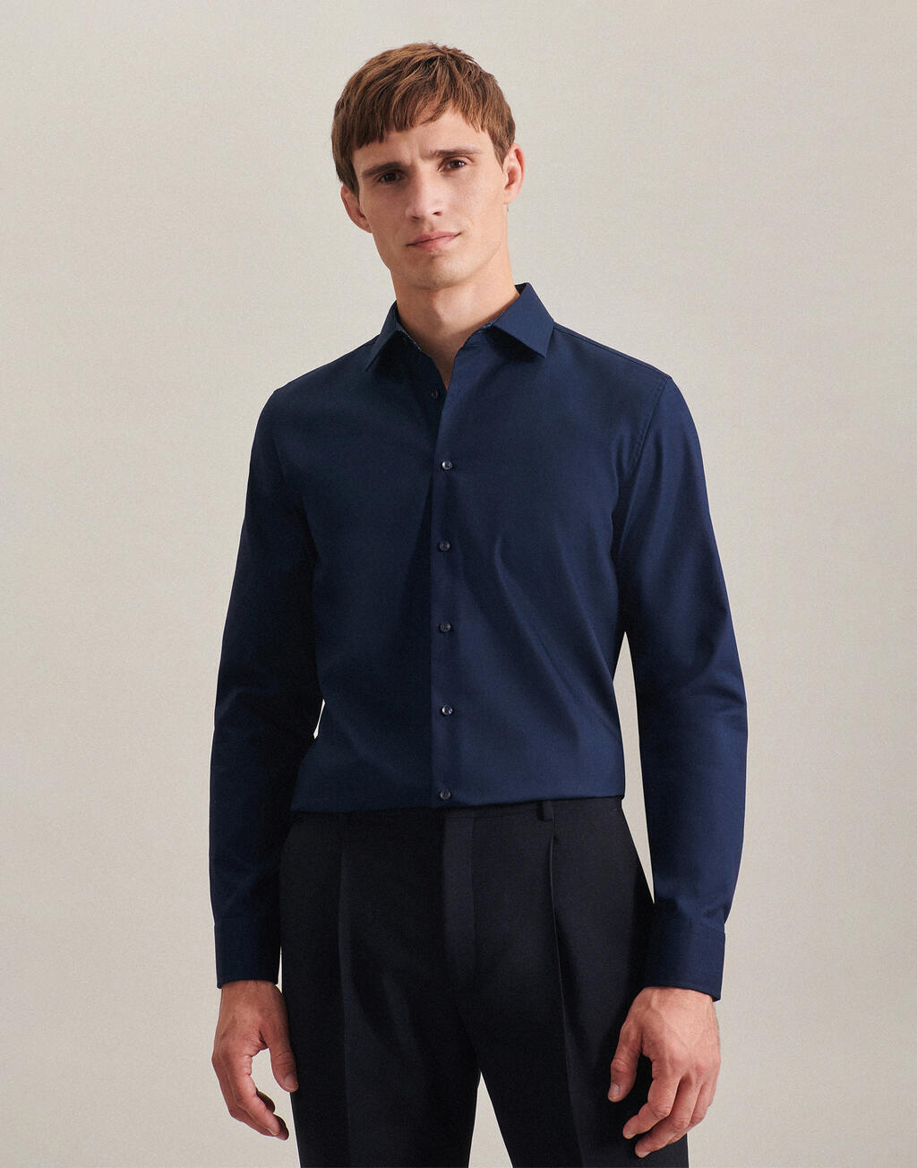 SEIDENSTICKER Contrast Patch Regular Fit 1/1 Business Kent Hemden personalisierbar