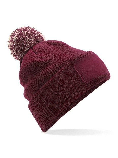 BEECHFIELD Bonnet à pompon patch Snowstar®  personnalisable
