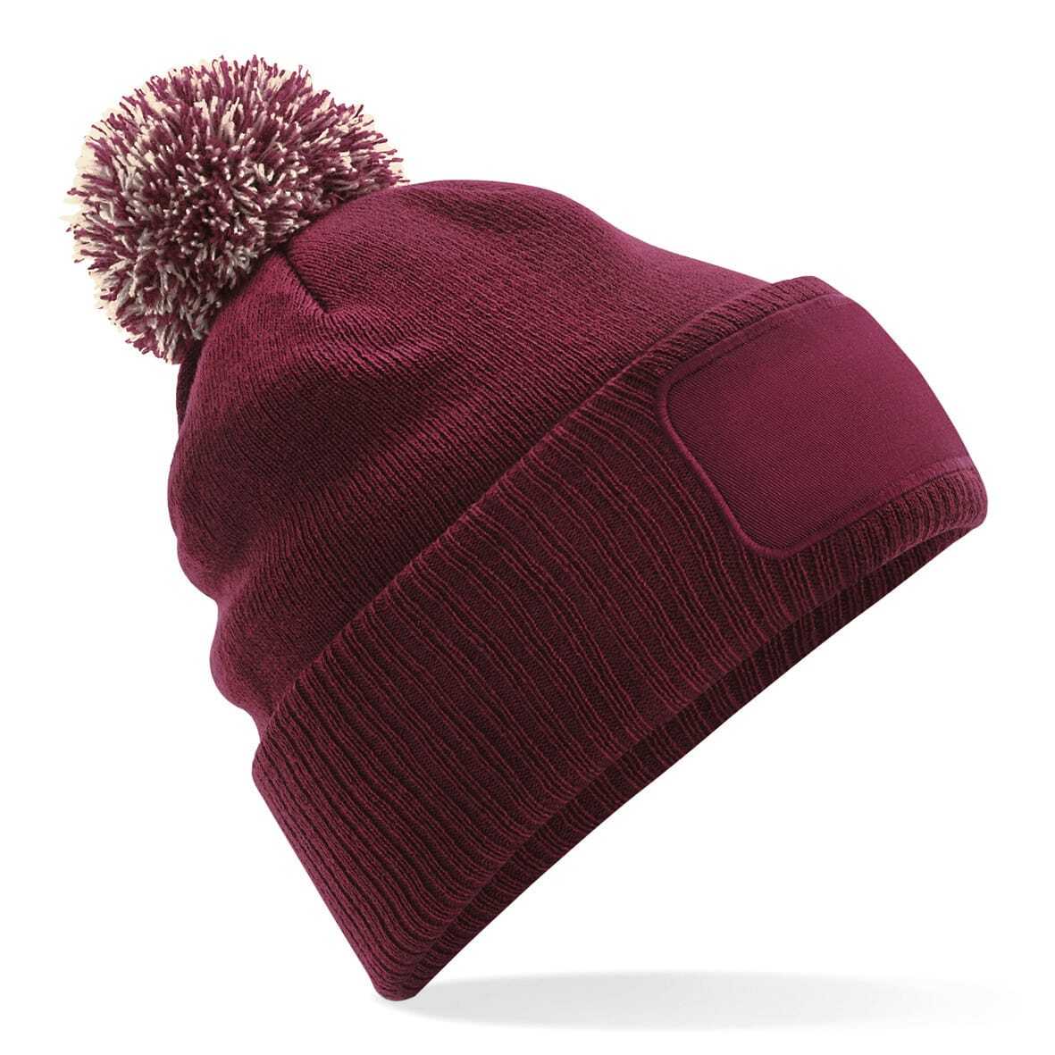 Bonnets personnalisable BEECHFIELD Bonnet à pompon patch Snowstar®