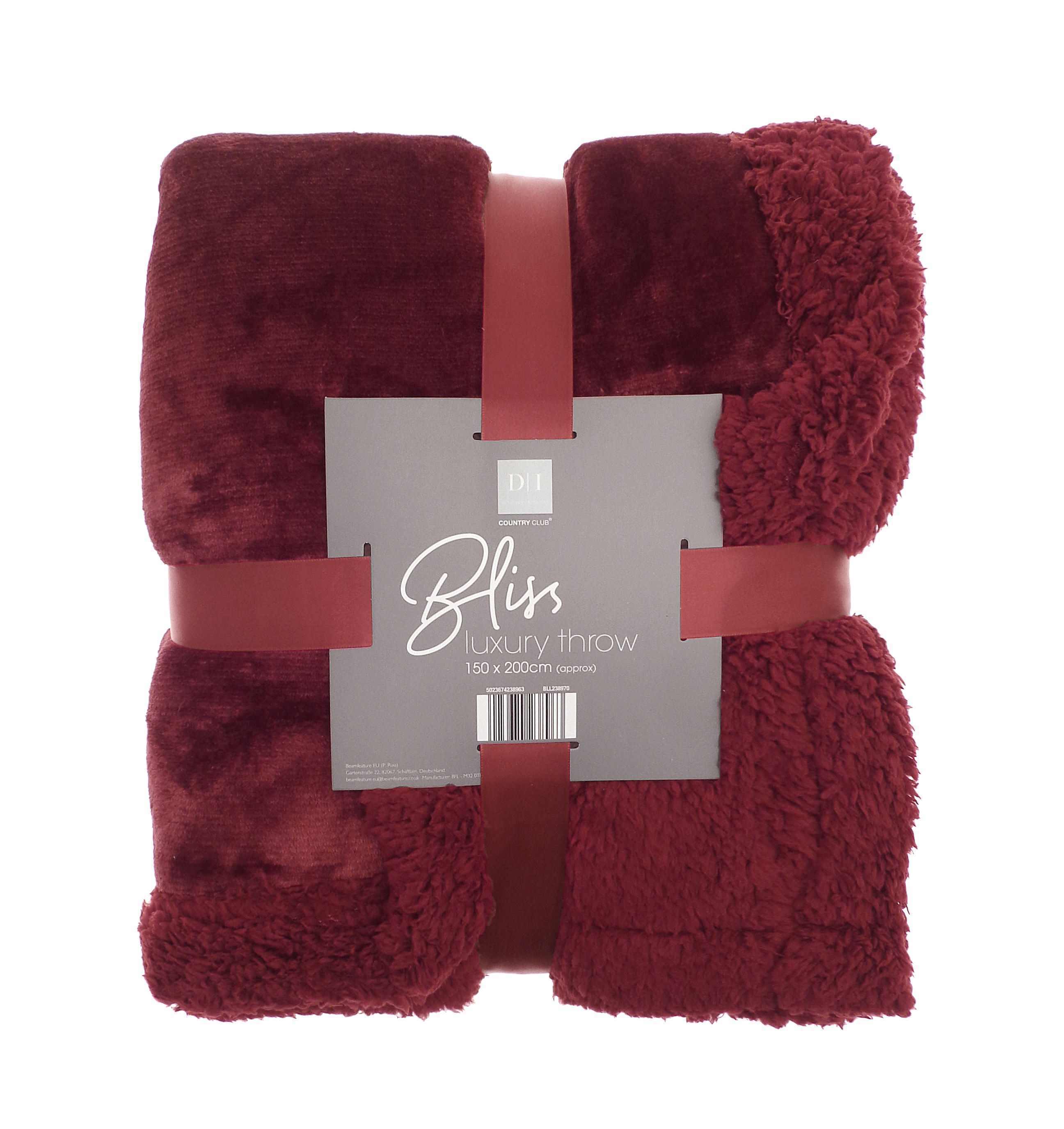 Plaids personnalisable RIBBON Couverture d'hiver en sherpa