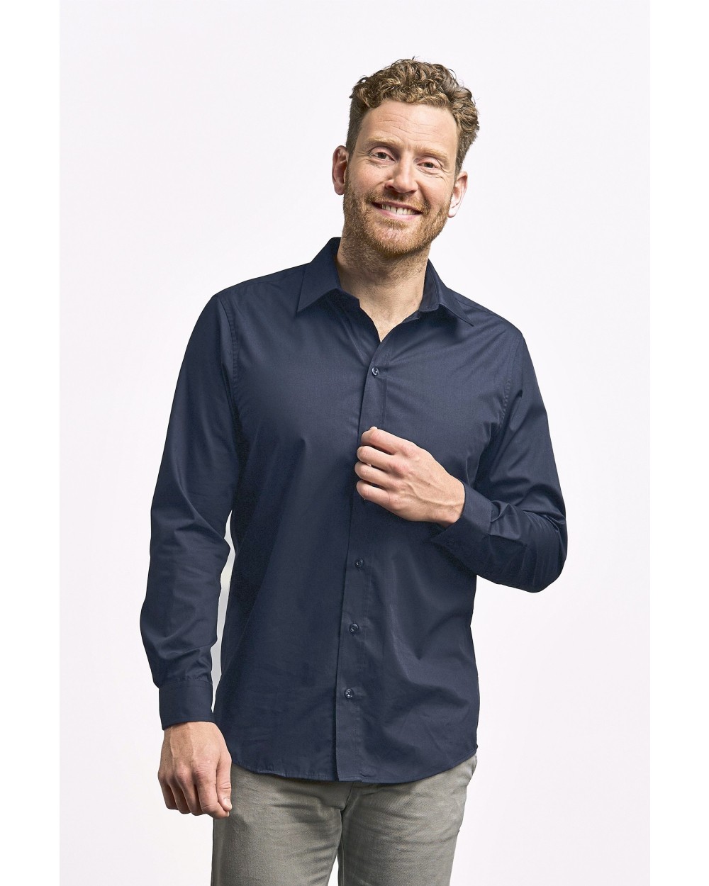 Hemden PROMODORO Men`s Poplin Shirt Long Sleeve voor bedrukking &amp; borduring