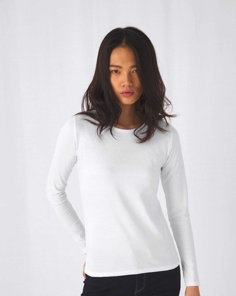 B&C Damen-Langarmshirt #E190 T-Shirts personalisierbar
