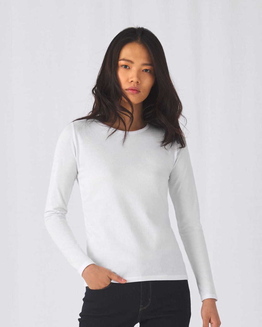 T-shirts B&C #E190 Ladies' T-shirt long sleeve voor bedrukking &amp; borduring