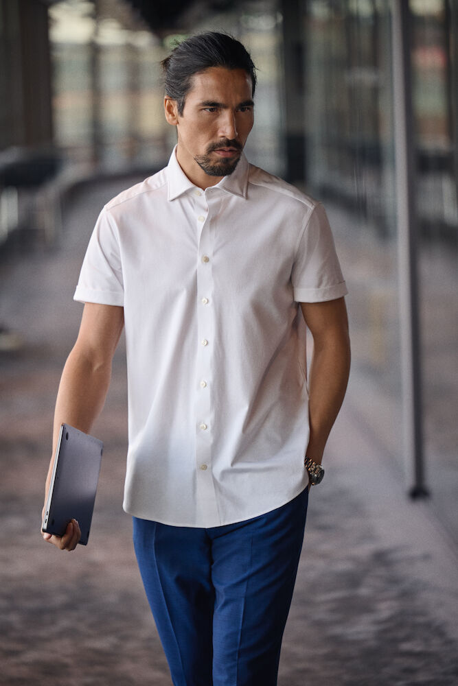 Chemises personnalisable J. HARVEST & FROST IB132 Interlock Knit S/S 
Chemise Regular Fit Hommes