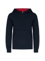 KARIBAN Sweat-shirt capuche contrastée enfant /api/colors/cba79c5b-15c2-46d3-805c-91697cc52b48 personnalisable