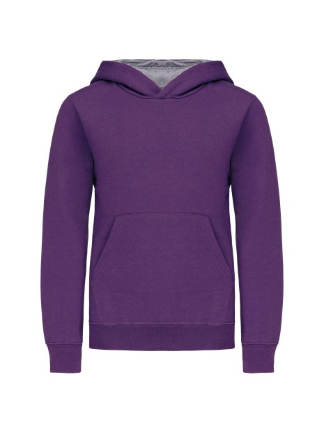 KARIBAN Sweat-shirt capuche contrastée enfant /api/colors/e1c51d81-d9a1-4e04-a8ae-bb43c40a9d58 personnalisable