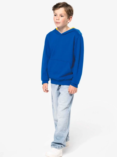 Sweat-shirts à personnaliser KARIBAN Sweat-shirt capuche contrastée enfant 