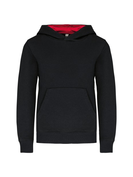 KARIBAN Sweat-shirt capuche contrastée enfant /api/colors/b084ccc6-964d-4c40-a33e-0f276869188a personnalisable