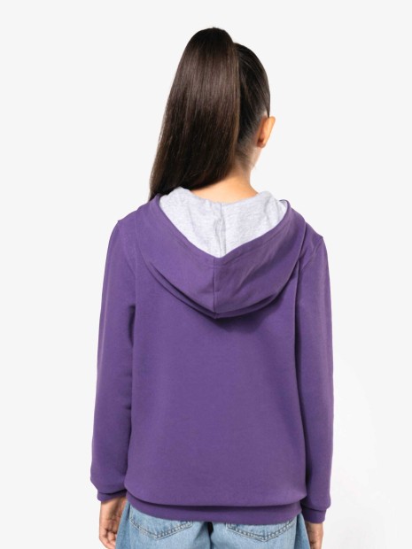Sweat-shirts à personnaliser KARIBAN Sweat-shirt capuche contrastée enfant 