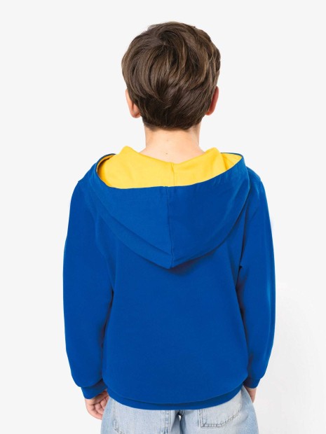 Sweat-shirts à personnaliser KARIBAN Sweat-shirt capuche contrastée enfant 