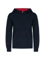 KARIBAN Sweat-shirt capuche contrastée enfant /api/colors/cba79c5b-15c2-46d3-805c-91697cc52b48 personnalisable