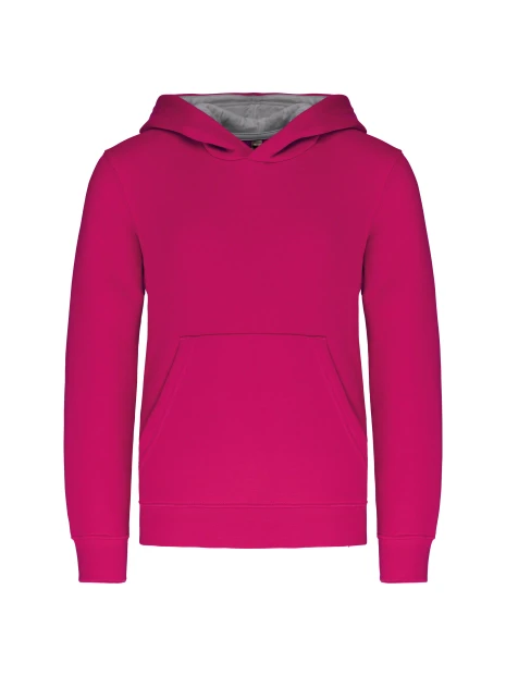 KARIBAN Sweat-shirt capuche contrastée enfant /api/colors/3d5a50f9-ce81-435c-aee0-e9d0985a73b3 personnalisable