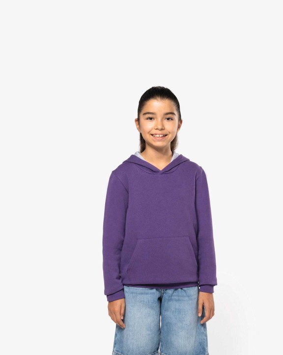 Sweaters & hoodies KARIBAN Kinder Sweater met gecontrasteerde capuchon voor bedrukking &amp; borduring