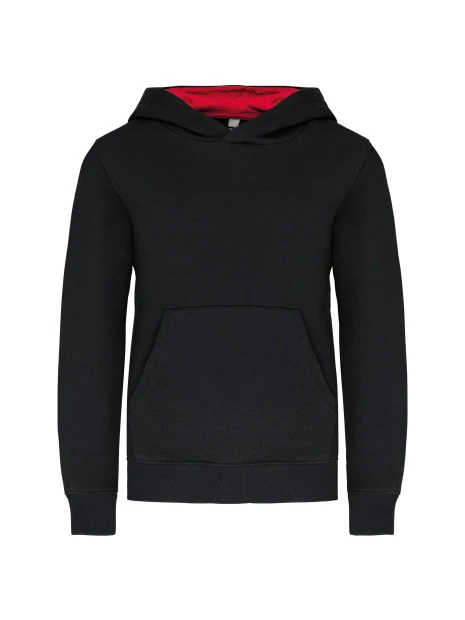 KARIBAN Sweat-shirt capuche contrastée enfant /api/colors/b084ccc6-964d-4c40-a33e-0f276869188a personnalisable