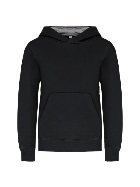 KARIBAN Sweat-shirt capuche contrastée enfant /api/colors/09f91aac-0792-4d96-adcd-10a6ab672e30 personnalisable