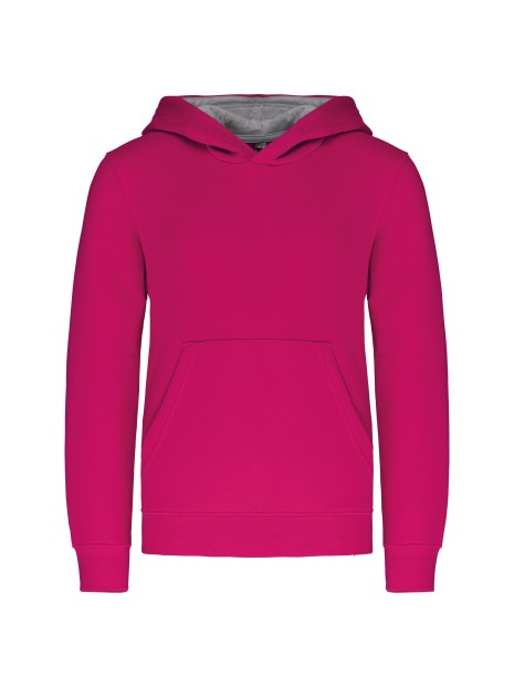 KARIBAN Sweat-shirt capuche contrastée enfant /api/colors/3d5a50f9-ce81-435c-aee0-e9d0985a73b3 personnalisable