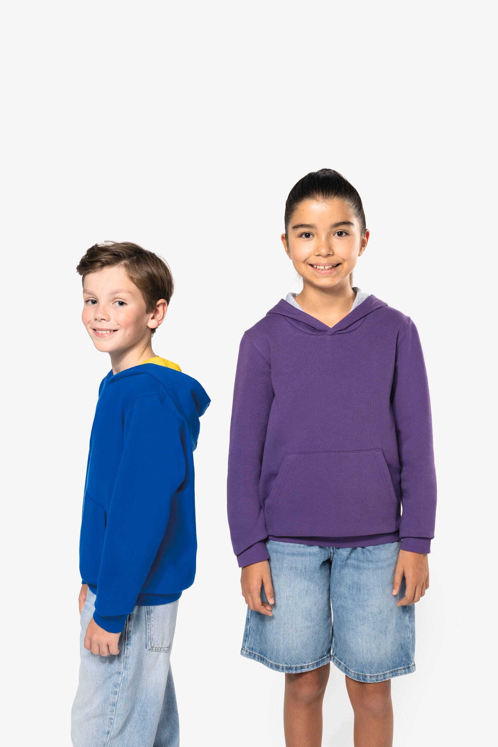 Sweat-shirts personnalisable KARIBAN Sweat-shirt capuche contrastée enfant