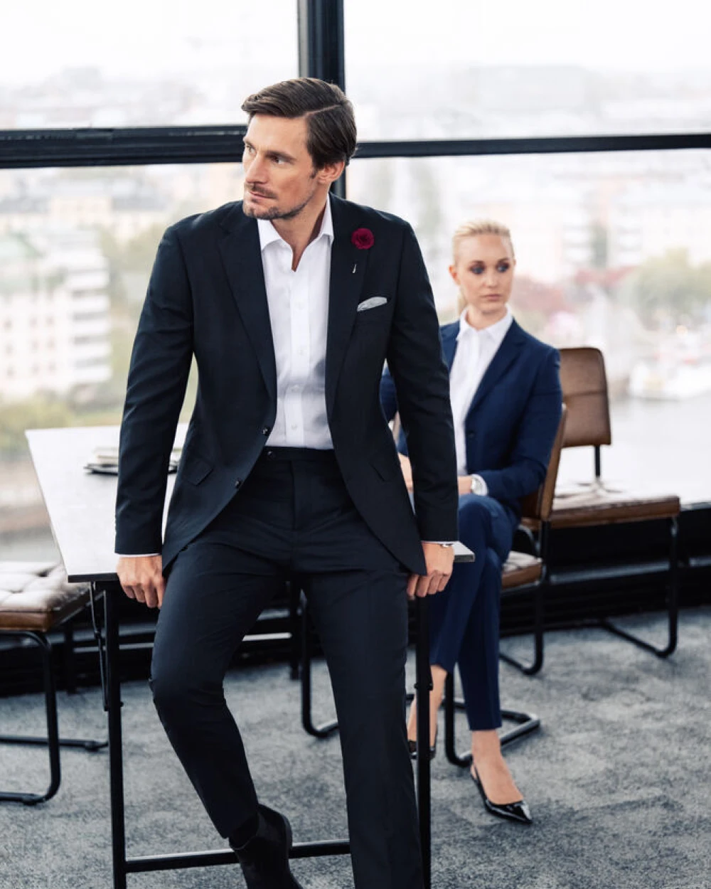 Hemden J. HARVEST & FROST BB60 Twill Hemd Regular Fit Heren voor bedrukking &amp; borduring