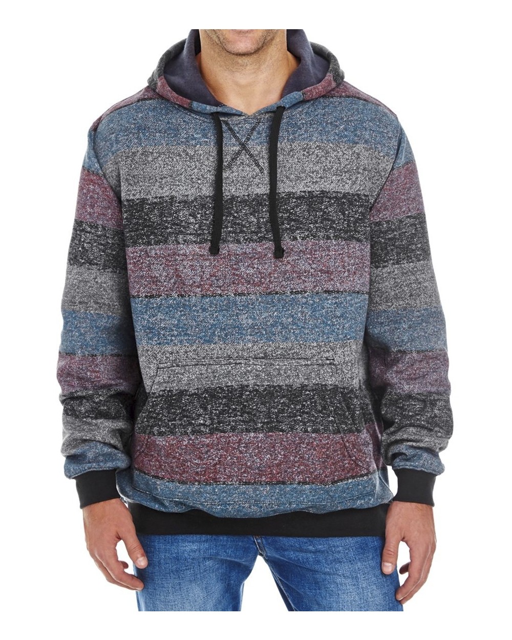 Sweat-shirts personnalisable BURNSIDE Printed Striped Marl Pullover
