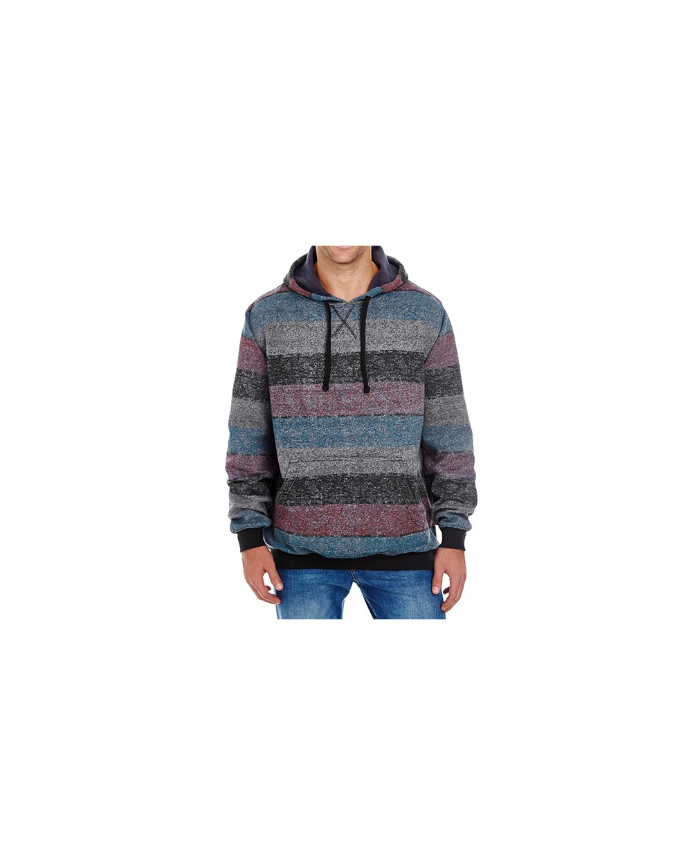 BURNSIDE Printed Striped Marl Pullover Sweatshirts personalisierbar