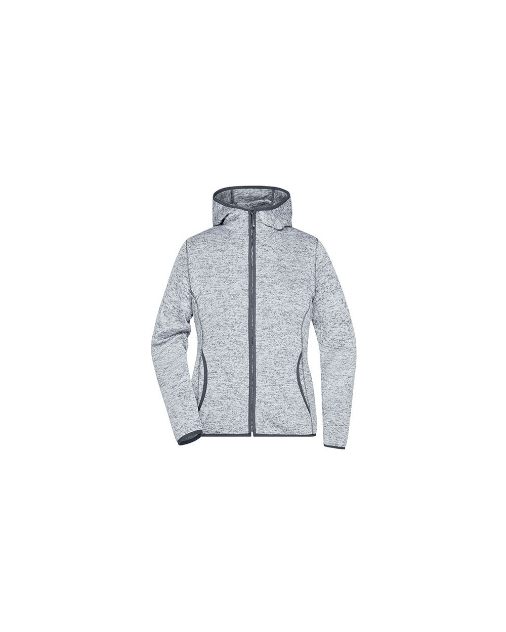 JAMES & NICHOLSON Ladies´ Knitted Fleece Hoody Sweatshirts personalisierbar