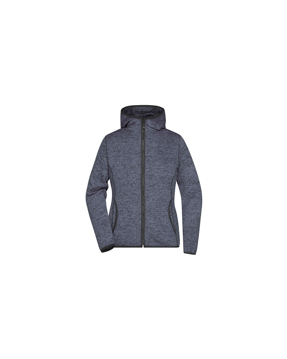 Sweaters & hoodies JAMES & NICHOLSON Ladies` Knitted Fleece Hoody voor bedrukking &amp; borduring