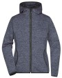 JAMES & NICHOLSON Ladies´ Knitted Fleece Hoody Sweatshirts personalisierbar