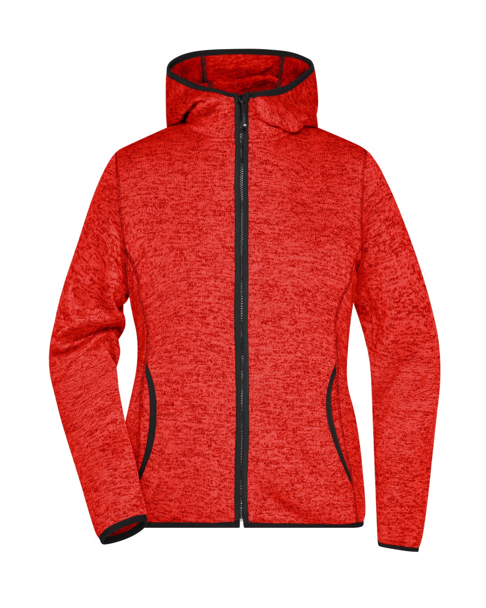 JAMES & NICHOLSON Ladies´ Knitted Fleece Hoody Sweatshirts personalisierbar