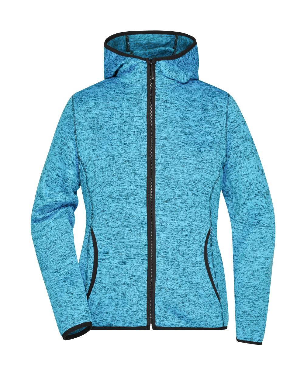 JAMES & NICHOLSON Ladies´ Knitted Fleece Hoody Sweatshirts personalisierbar